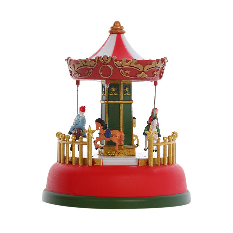 Carrusel Musical de Navidad con Luz LED · Rueda de la Fortuna Brillante · Decoración Navideña y Regalo Ideal