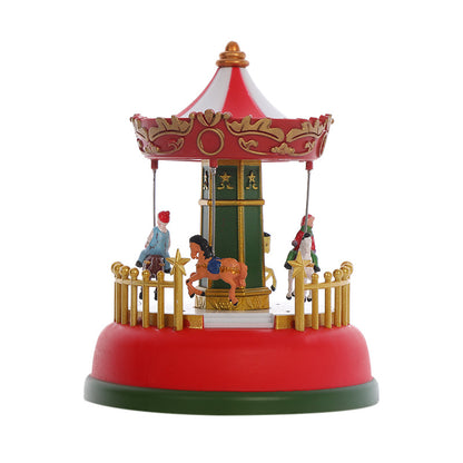 Carrusel Musical de Navidad con Luz LED · Rueda de la Fortuna Brillante · Decoración Navideña y Regalo Ideal