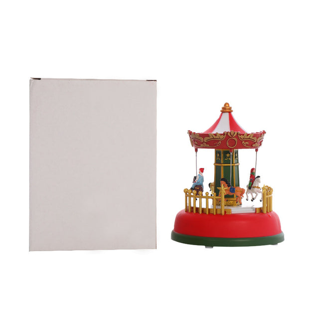 Carrusel Musical de Navidad con Luz LED · Rueda de la Fortuna Brillante · Decoración Navideña y Regalo Ideal