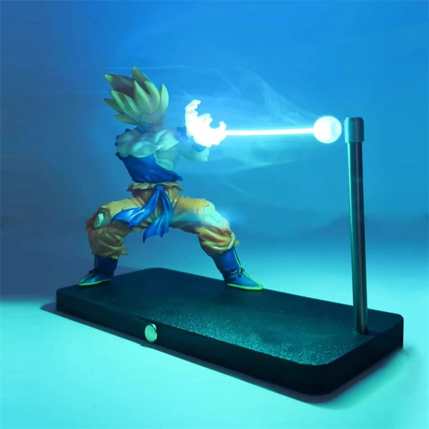 ⚡ Lámpara de Noche DRAGON BALL · Son Goku Kamehameha · Luz LED Decorativa para Escritorio y Habitación 🌙