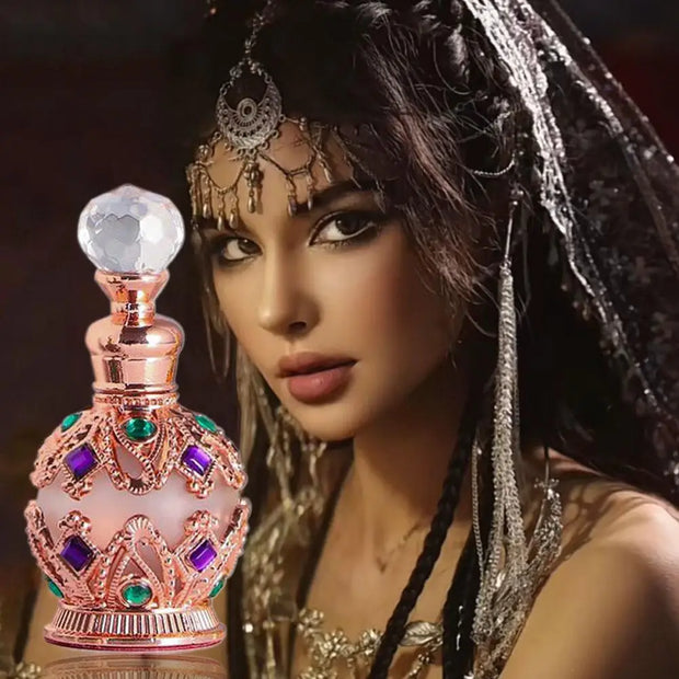 Perfume árabe exótico para mujer con feromonas, bouquet floral de rosa, jazmín y vainilla, fragancia intensa y duradera