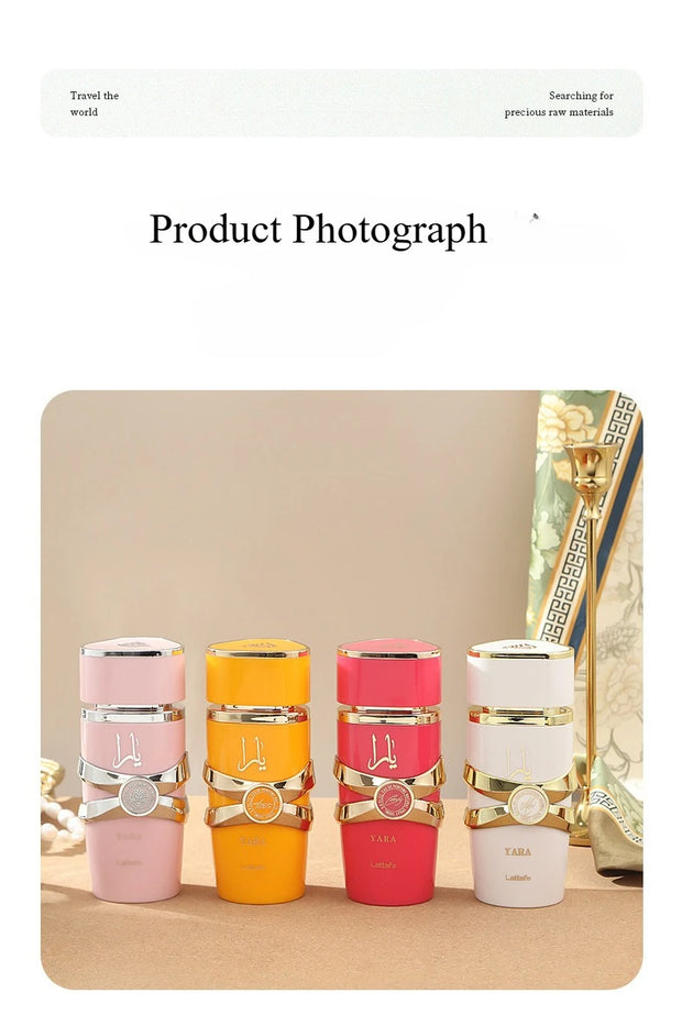 Yara EDP 100 ml para mujer / Asad EDP 100 ml para hombre – Perfumes árabes de larga duración con notas florales y amaderadas, ideales para regalo