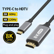 🔌 **Cable USB-C a HDMI 8K Ultra HD — Transmisión de vídeo 4K/60Hz y 8K, adaptador Tipo C para iPhone 15, MacBook, iPad y Samsung | Conexión rápida y sin retrasos