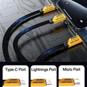 💎 Versión principal (profesional y atractiva para tienda online):  ⚡ Cable de Carga Rápida 3 en 2 (240 W, 1.2 m) | Multi Puerto USB Tipo-C y Micro USB – Compatible con iPhone, Huawei y más