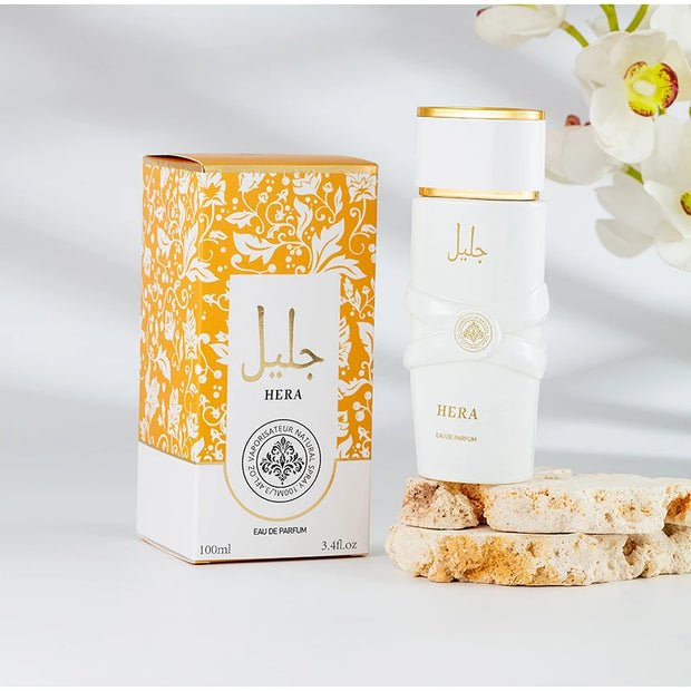 Perfume árabe de lujo unisex – Eau de Parfum en spray con notas florales, frutales y orientales especiadas, aroma gourmand con toque de almizcle