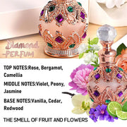 Perfume árabe exótico para mujer con feromonas, bouquet floral de rosa, jazmín y vainilla, fragancia intensa y duradera