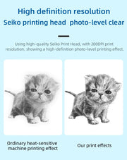 💎 Versión principal (atractiva y clara para tienda Azlo):  🐾 Impresora Térmica Portátil Mini con Diseño de Gato | Impresora de Etiquetas Bluetooth 58 mm – Inalámbrica para Android e iOS