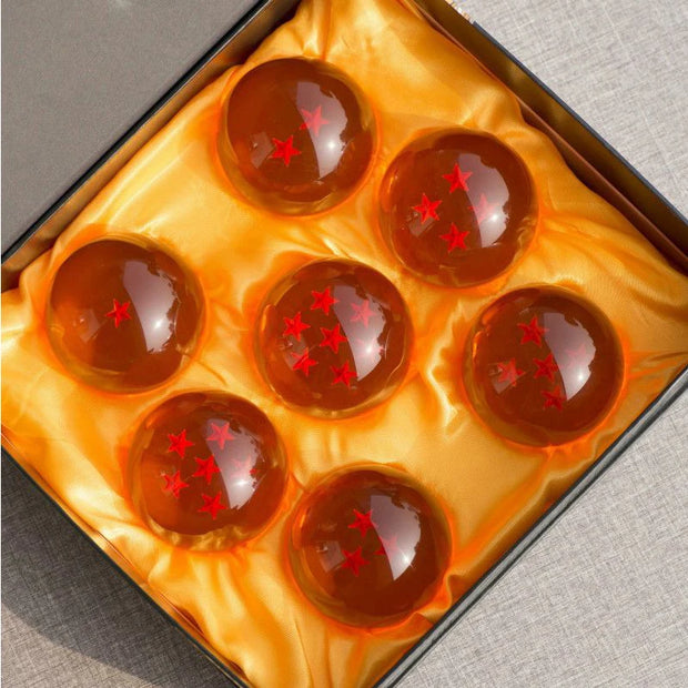 ✨ Set de 7 Bolas de Dragón Z de Cristal (3,5 cm) | Colección Shenron Anime 1:1 – Figuras de Acción y Regalo Perfecto para Fans