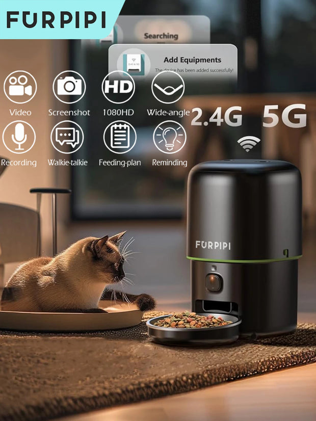 🐾 Dispensador Automático de Comida con Cámara y WiFi – Control Inteligente por App Tuya para Gatos y Perros
