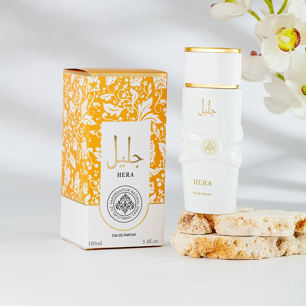 Perfume árabe de lujo unisex – Eau de Parfum en spray con notas florales, frutales y orientales especiadas, aroma gourmand con toque de almizcle