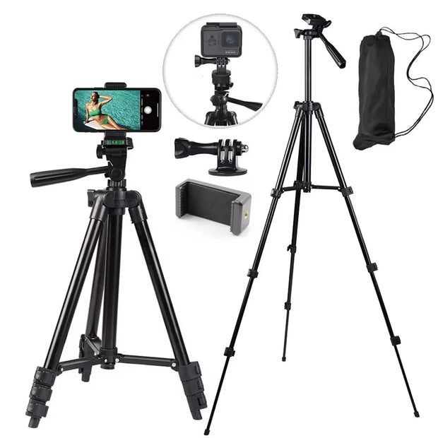 📸 Trípode Universal 3120 de 100 cm – Ligero y Ajustable para Móvil y Cámara DSLR