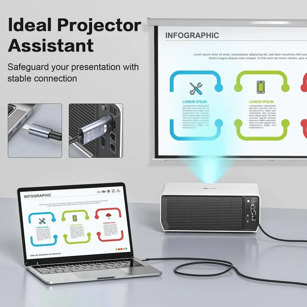 🔌 **Cable USB-C a HDMI 8K Ultra HD — Transmisión de vídeo 4K/60Hz y 8K, adaptador Tipo C para iPhone 15, MacBook, iPad y Samsung | Conexión rápida y sin retrasos