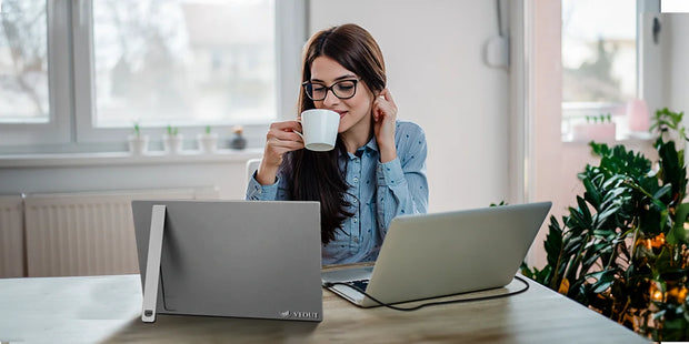 🖥️ **Monitor Portátil VEOUT 16” FHD IPS — Pantalla 1200p 16:10, 60 Hz, Ideal para Juegos, Laptop, PC o Teléfono | Segunda Pantalla Externa Compacta y Versátil**