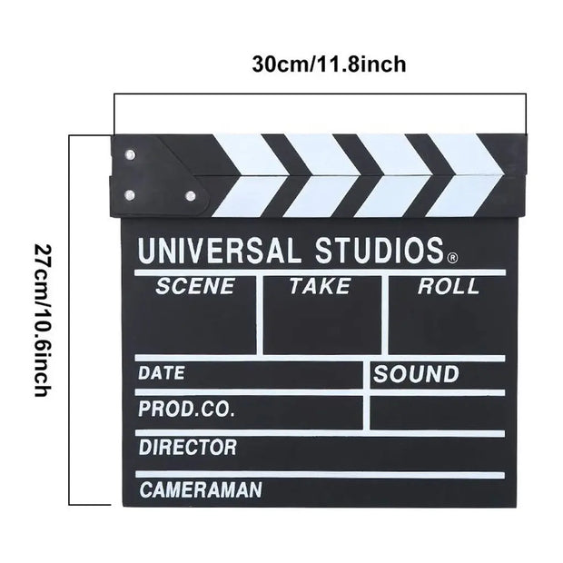 🎬 Claqueta de Cine de Madera 30x27 cm – Estilo Profesional para Rodajes y Decoración