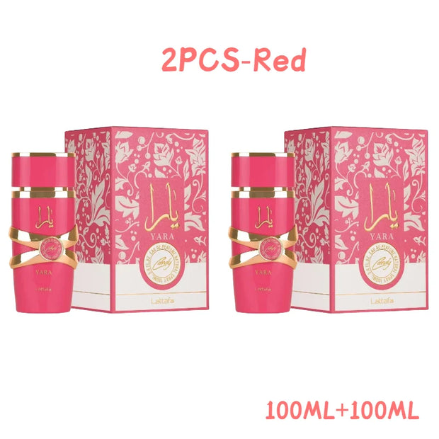 Perfume Yara Original 100 ml Unisex – Eau de Parfum Árabe de Alta Calidad, Fragancia Duradera con Feromonas y Aroma Ligero en Spray