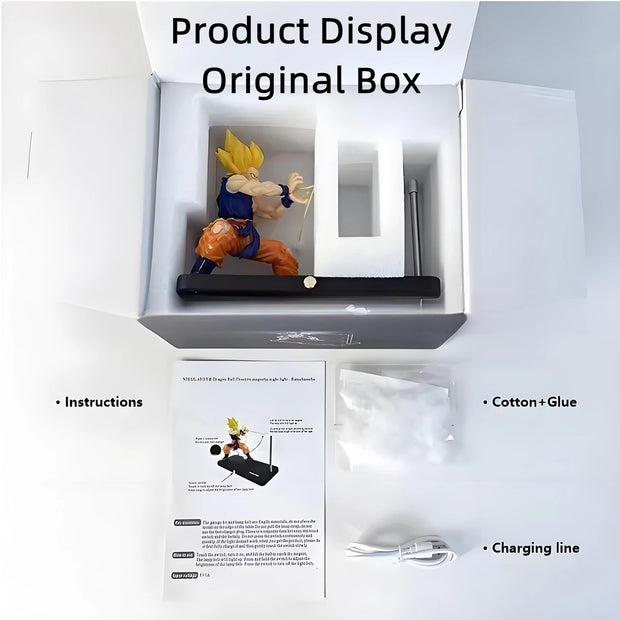 ⚡ Lámpara de Noche DRAGON BALL · Son Goku Kamehameha · Luz LED Decorativa para Escritorio y Habitación 🌙