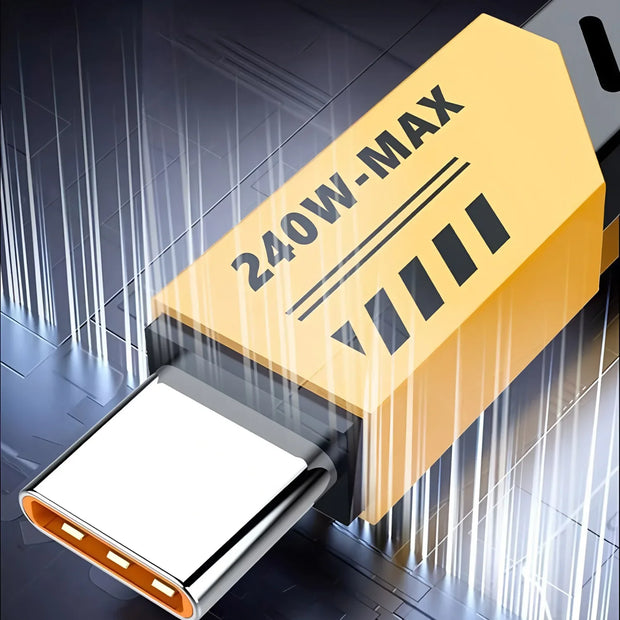 💎 Versión principal (profesional y atractiva para tienda online):  ⚡ Cable de Carga Rápida 3 en 2 (240 W, 1.2 m) | Multi Puerto USB Tipo-C y Micro USB – Compatible con iPhone, Huawei y más