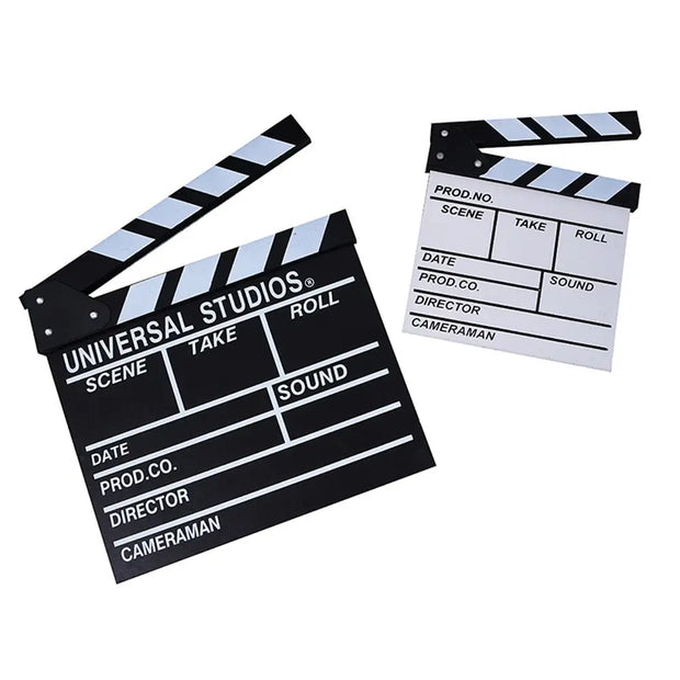 🎬 Claqueta de Cine de Madera 30x27 cm – Estilo Profesional para Rodajes y Decoración