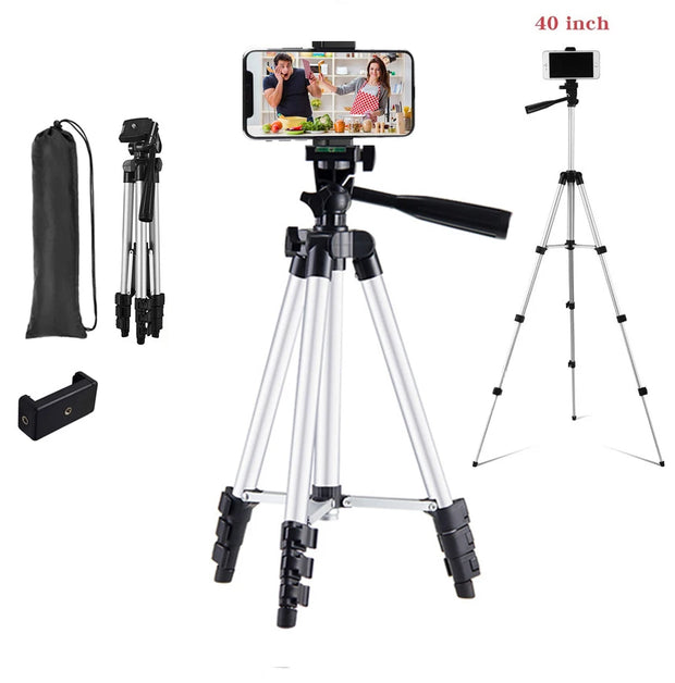 📸 Trípode Universal 3120 de 100 cm – Ligero y Ajustable para Móvil y Cámara DSLR