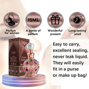 Perfume árabe exótico para mujer con feromonas, bouquet floral de rosa, jazmín y vainilla, fragancia intensa y duradera