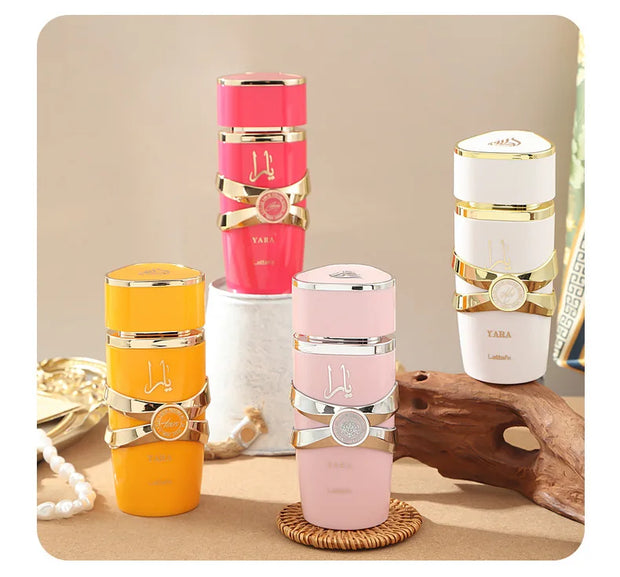 Yara EDP 100 ml para mujer / Asad EDP 100 ml para hombre – Perfumes árabes de larga duración con notas florales y amaderadas, ideales para regalo