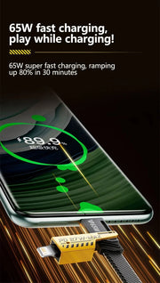 ⚡ Cable de Carga Rápida 4 en 1 Mecha PD 27W / 65W | Multi Puerto USB Tipo-C – Compatible con iPhone 15, Samsung y Xiaomi