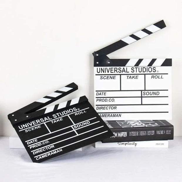 🎬 Claqueta de Cine de Madera 30x27 cm – Estilo Profesional para Rodajes y Decoración