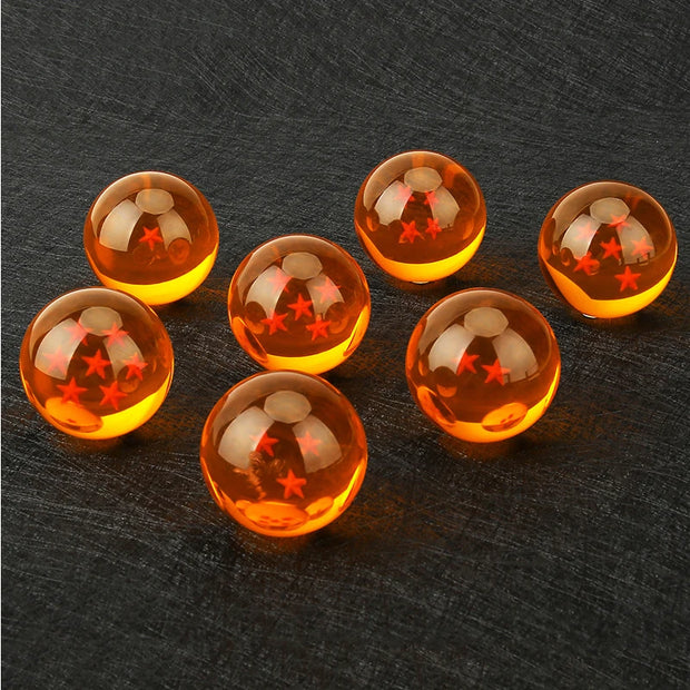 ✨ Set de 7 Bolas de Dragón Z de Cristal (3,5 cm) | Colección Shenron Anime 1:1 – Figuras de Acción y Regalo Perfecto para Fans