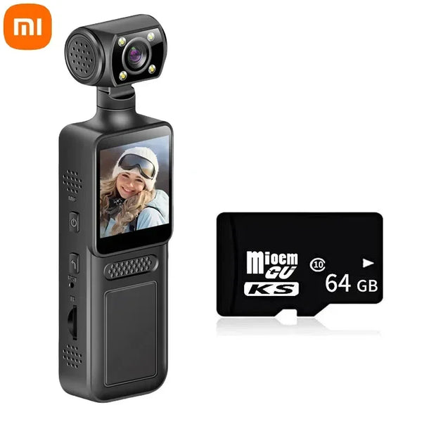 📸 **Cámara de Bolsillo Xiaomi 8K HD 2025 — Portátil, Rotación 180°, Visión Nocturna y Grabación Profesional para Deportes al Aire Libre**