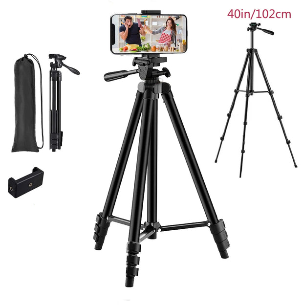 📸 Trípode Universal 3120 de 100 cm – Ligero y Ajustable para Móvil y Cámara DSLR