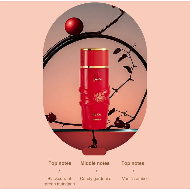 Perfume árabe de lujo unisex – Eau de Parfum en spray con notas florales, frutales y orientales especiadas, aroma gourmand con toque de almizcle