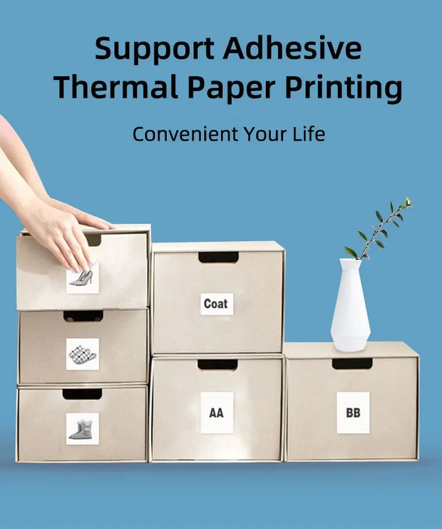 💎 Versión principal (atractiva y clara para tienda Azlo):  🐾 Impresora Térmica Portátil Mini con Diseño de Gato | Impresora de Etiquetas Bluetooth 58 mm – Inalámbrica para Android e iOS