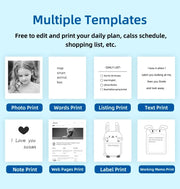 💎 Versión principal (atractiva y clara para tienda Azlo):  🐾 Impresora Térmica Portátil Mini con Diseño de Gato | Impresora de Etiquetas Bluetooth 58 mm – Inalámbrica para Android e iOS