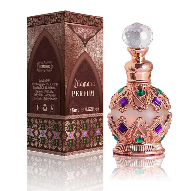 Perfume árabe exótico para mujer con feromonas, bouquet floral de rosa, jazmín y vainilla, fragancia intensa y duradera