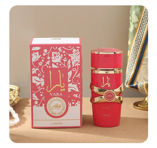 Yara EDP 100 ml para mujer / Asad EDP 100 ml para hombre – Perfumes árabes de larga duración con notas florales y amaderadas, ideales para regalo