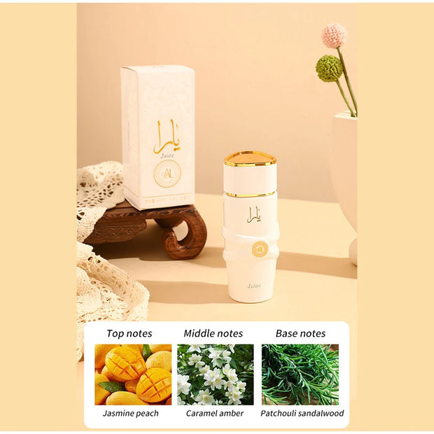 Perfume árabe de lujo unisex – Eau de Parfum en spray con notas florales, frutales y orientales especiadas, aroma gourmand con toque de almizcle