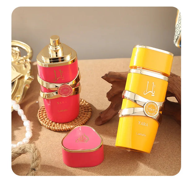 Yara EDP 100 ml para mujer / Asad EDP 100 ml para hombre – Perfumes árabes de larga duración con notas florales y amaderadas, ideales para regalo