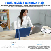 🖥️ **Monitor Portátil VEOUT 16” FHD IPS — Pantalla 1200p 16:10, 60 Hz, Ideal para Juegos, Laptop, PC o Teléfono | Segunda Pantalla Externa Compacta y Versátil**