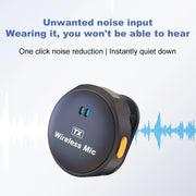 Micrófono de Solapa Inalámbrico Profesional · 50 m de Alcance · 40 h de Batería + Estuche de Carga