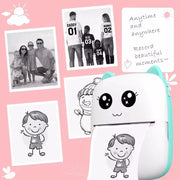 💎 Versión principal (atractiva y clara para tienda Azlo):  🐾 Impresora Térmica Portátil Mini con Diseño de Gato | Impresora de Etiquetas Bluetooth 58 mm – Inalámbrica para Android e iOS