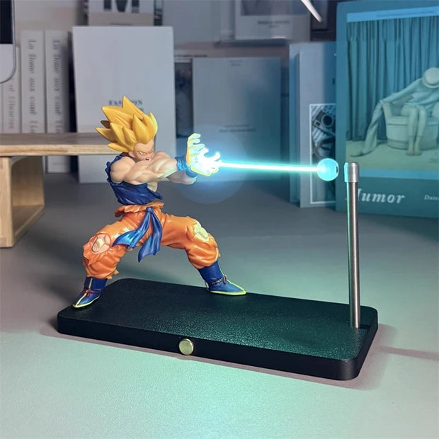 ⚡ Lámpara de Noche DRAGON BALL · Son Goku Kamehameha · Luz LED Decorativa para Escritorio y Habitación 🌙