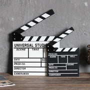 🎬 Claqueta de Cine de Madera 30x27 cm – Estilo Profesional para Rodajes y Decoración